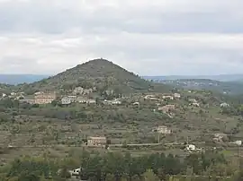 View of the village at the foot of Puech