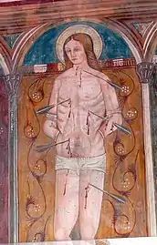 Martyrdom of St Sebastian.