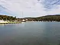 The inn viewed from the Northeast Harbor marina