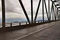 Astoria Bridge. Close up view of the through-truss section of the bridge.