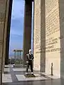 Ceremonial guard at the mausoleum's entrance