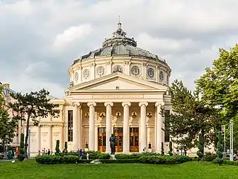 Neoclassical - Romanian Athenaeum on Calea Victoriei, Bucharest, 1886–1895, by Albert Galleron