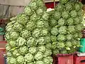 Artichokes for sale at the market