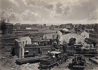 Image 25Atlanta roundhouse ruin at History of Atlanta, by George Barnard