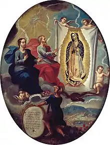 Image 11The Eternal Father Painting the Virgin of Guadalupe. Attributed to Joaquín Villegas (1713 – active in 1753) (Mexican) (painter, Museo Nacional de Arte. (from History of painting)