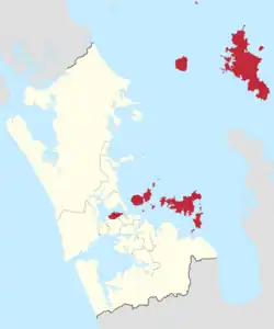 Location of Waitematā and Gulf Ward