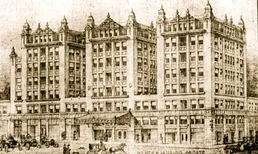 Hotel planned at Fifth and Olive, 1910