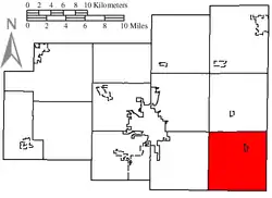 Location of Auglaize Township, Allen County, Ohio