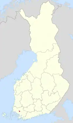 Location of Aura in Finland