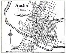 Road map of Austin