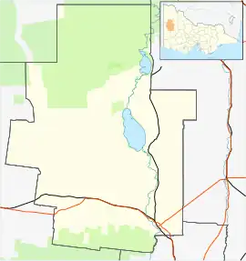 Lorquon is located in Shire of Hindmarsh