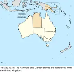 Map of Australia; for details, refer to adjacent text