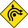 (MR-WDAD-19) Roundabout Directional Lanes (Used in Western Australia)