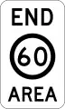 (R4-11) End of 60 km/h Speed Limit Zone Area