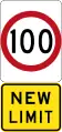 New 100 km/h Speed Limit (Used in Victoria)