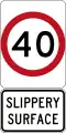 Slippery Surface Speed Limit (Used in New South Wales)