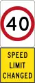 New 40 km/h Speed Limit (Used in South Australia)