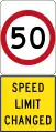 New 50 km/h Speed Limit (Used in South Australia)