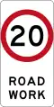 (R4-212) 20 km/h Roadwork Speed Limit (Used in New South Wales)