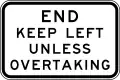 (R6-32) End Keep Left Unless Overtaking