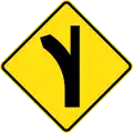 (W9-4) Intersection at a curve (left) (1998-2009)