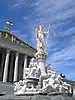 Statue of Athena outside the Austrian Parliament