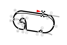 Formula E layout of the Autódromo Hermanos Rodríguez