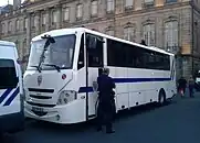 A Vehixel police bus used by the Compagnies Républicaines de Sécurité in Strasbourg, France.