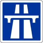 Sign used denote the start of an Autoroute