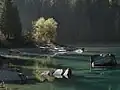 Caumasee eastern bay in autumn