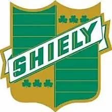 Company logo features a crest with the word Shiely on it