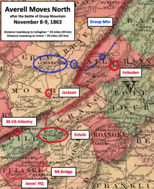 old map with troop positions