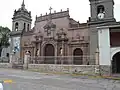 Exterior view of the cathedral during Holy Week.