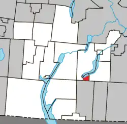 Location within Memphrémagog RCM.