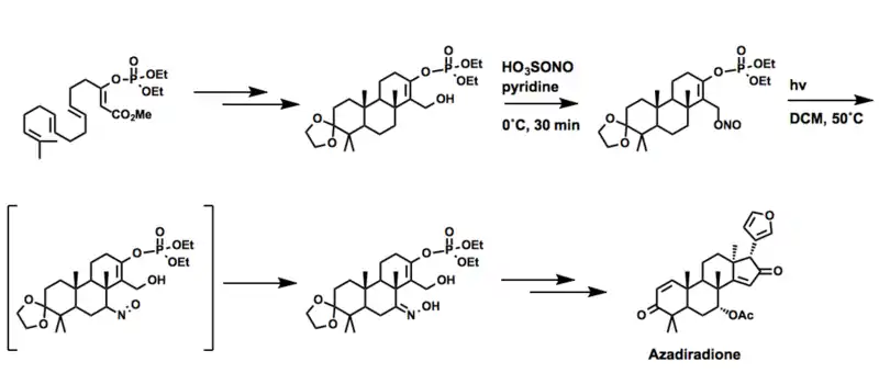 A Barton reaction in the synthesis of azadiradione