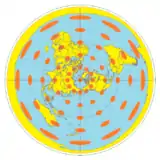 Azimuthal equidistant projection