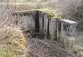 "Hídi" vagy Béry mill, remains of a concrete wall, Andráshida, 2005