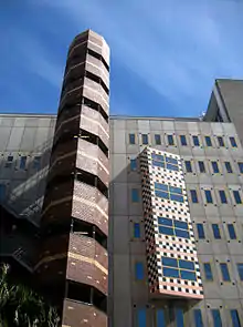 A view of Edmond and Corrigan's Building 8 from Bowen Lane.