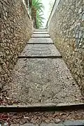 Descent to the postern from inside the bastion to the moat