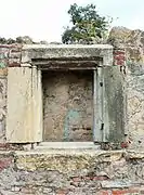 Window of communication from the interior with the parapet