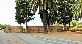 Interior of the semi-balustrade with embrasures, near the Palmas Gate