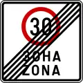 End of Speed Limit Zone