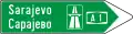 Motorway signpost