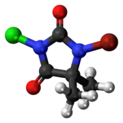 Ball-and-stick model of BCDMH