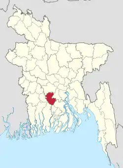 Location of Gopalganj District, Bangladesh in Bangladesh