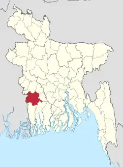 Location of Jessore District in Bangladesh