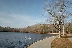 View of Belmont Lake.