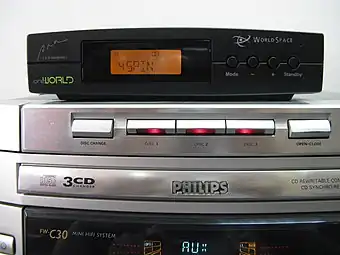 A BPL 1worldspace receiver on a Stereo System