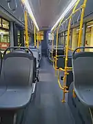 From the inside of a bus