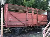 Early example of a cattle wagon preserved on the Severn Valley Railway